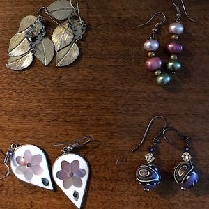 4 pairs of earrings.